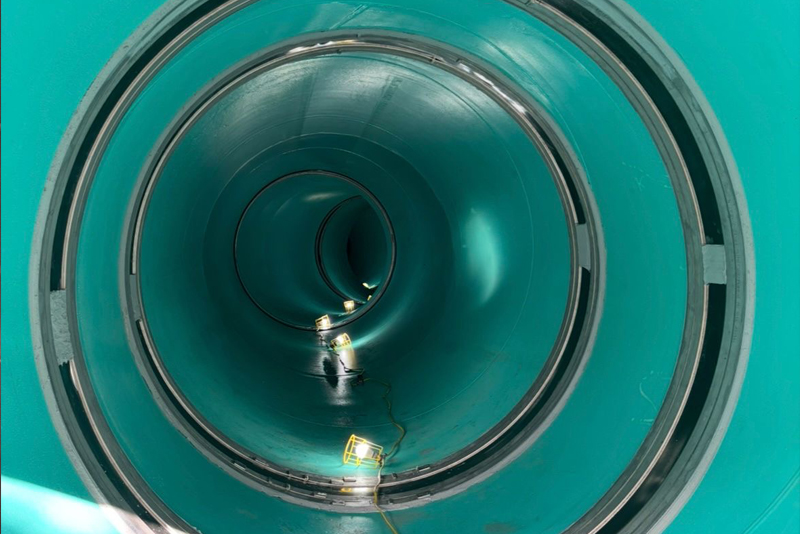 VIP-WECO pipe repair seal installed inside pipeline