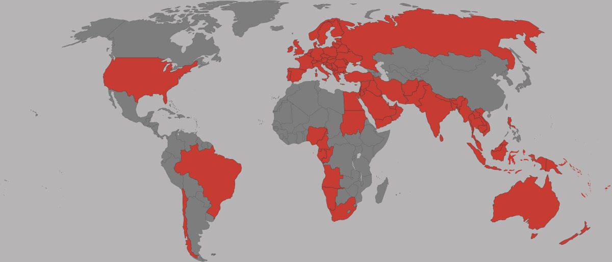 VIP-WECO Supplied World Map